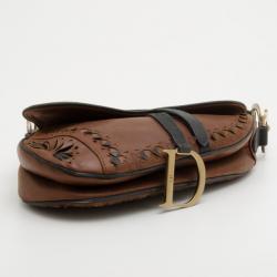 Pre Owned Dior Brown Leather Limited Edition Saddle Bag