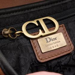 Pre Owned Dior Brown Leather Limited Edition Saddle Bag