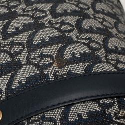 Pre Owned Christian Dior Navy Monogram Small Boston Bag