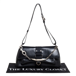 مملوكة مسبقًا حقيبة كتف ديور هاردكور كانفاس مقوى سوداء