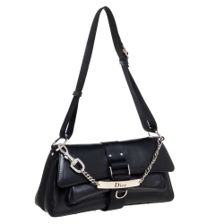 مملوكة مسبقًا حقيبة كتف ديور هاردكور كانفاس مقوى سوداء