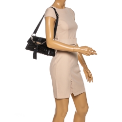 مملوكة مسبقًا حقيبة كتف ديور هاردكور كانفاس مقوى سوداء