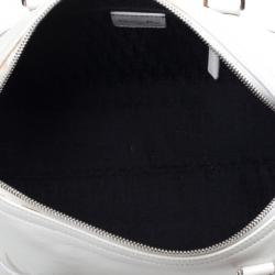 مملوكة مسبقًا Dior White Leather Cannage Small Satchel