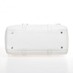 مملوكة مسبقًا Dior White Leather Cannage Small Satchel