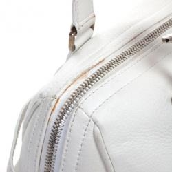 مملوكة مسبقًا Dior White Leather Cannage Small Satchel