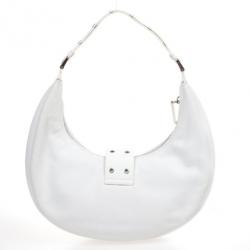 Pre Owned Christian Dior White Street Chic Hobo Handbag