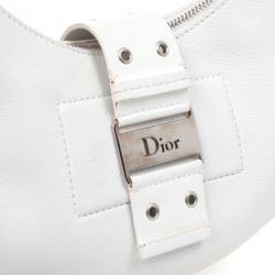 Pre Owned Christian Dior White Street Chic Hobo Handbag