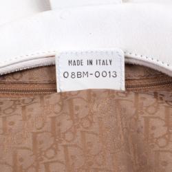 Pre Owned Christian Dior White Street Chic Hobo Handbag