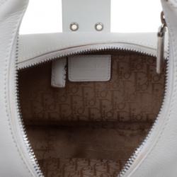 Pre Owned Christian Dior White Street Chic Hobo Handbag