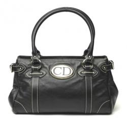 مملوكة مسبقًا Christian Dior Black Leather Satchel