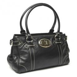 مملوكة مسبقًا Christian Dior Black Leather Satchel