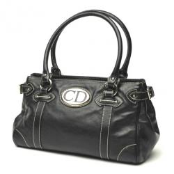 مملوكة مسبقًا Christian Dior Black Leather Satchel