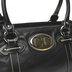 مملوكة مسبقًا Christian Dior Black Leather Satchel