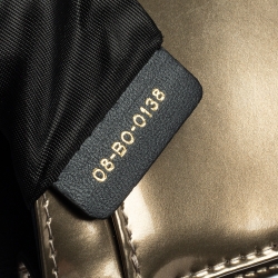 Pre Owned حقيبة كتف ديور ميني ديوراما جلد ميكرو كاناج  ذهبي ميتاليك