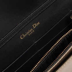 Pre Owned حقيبة كتف ديور ميني ديوراما جلد ميكرو كاناج  ذهبي ميتاليك