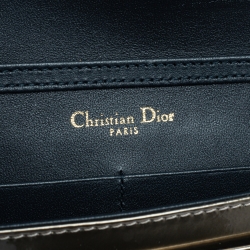 Pre Owned حقيبة كتف ديور ميني ديوراما جلد ميكرو كاناج  ذهبي ميتاليك