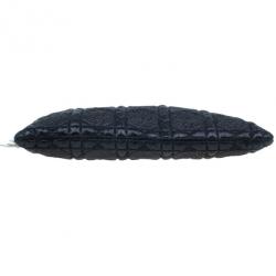 Pre Owned حقيبة يد ديورسوداء لامعة قماش كلتش