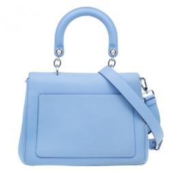 Pre Owned حقيبة ديور بي ديور جلد عجل أزرق صغيرة 