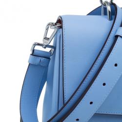 Pre Owned حقيبة ديور بي ديور جلد عجل أزرق صغيرة 