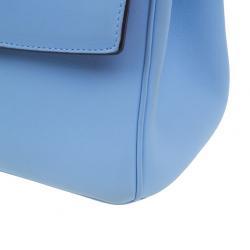 Pre Owned حقيبة ديور بي ديور جلد عجل أزرق صغيرة 