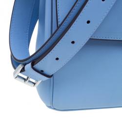 Pre Owned حقيبة ديور بي ديور جلد عجل أزرق صغيرة 