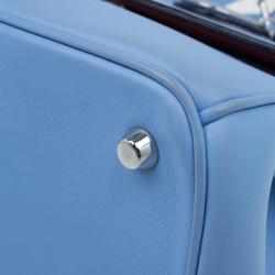 Pre Owned حقيبة ديور بي ديور جلد عجل أزرق صغيرة 