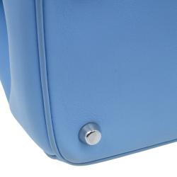 Pre Owned حقيبة ديور بي ديور جلد عجل أزرق صغيرة 