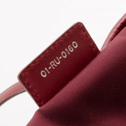 Pre Owned Christian Dior Red Coated Canvas 'Panarea' Medium Tote