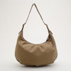 Pre Owned Christian Dior Brown Logo Hobo