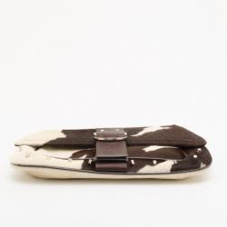 Pre Owned Christian Dior Fur Cow Print Shoulder Bag