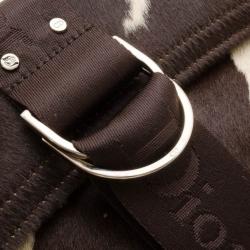 Pre Owned Christian Dior Fur Cow Print Shoulder Bag