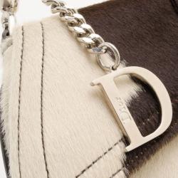 Pre Owned Christian Dior Fur Cow Print Shoulder Bag