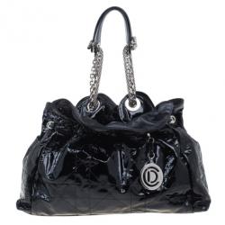 Pre Owned Dior Black Patent Medium Le Trente Hobo
