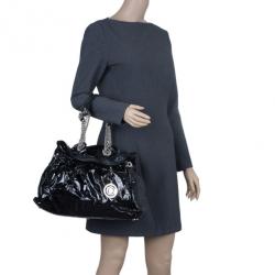 Pre Owned Dior Black Patent Medium Le Trente Hobo