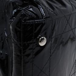 Pre Owned Dior Black Patent Medium Le Trente Hobo