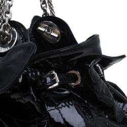 Pre Owned Dior Black Patent Medium Le Trente Hobo