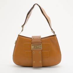 Pre Owned Christian Dior Tan Leather 'Street Chic' Hobo