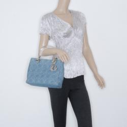 مملوكة مسبقًا Christian Dior Denim Medium Lady Dior Tote 