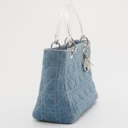 مملوكة مسبقًا Christian Dior Denim Medium Lady Dior Tote 
