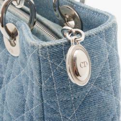 مملوكة مسبقًا Christian Dior Denim Medium Lady Dior Tote 