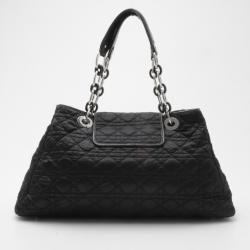 Pre Owned Dior Quilted Satin Cannage Charming Lock Satchel