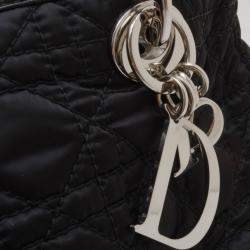 Pre Owned Dior Quilted Satin Cannage Charming Lock Satchel