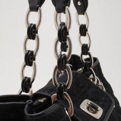 Pre Owned Dior Quilted Satin Cannage Charming Lock Satchel