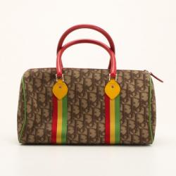 Pre Owned Dior 'Rasta' Collection Boston Bag