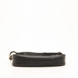 Pre Owned Dior Black Leather Pochette Shoulder Bag