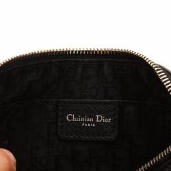 Pre Owned Dior Black Leather Pochette Shoulder Bag