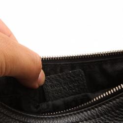 Pre Owned Dior Black Leather Pochette Shoulder Bag