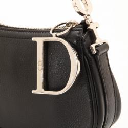 Pre Owned Dior Black Leather Pochette Shoulder Bag