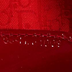 Pre Owned Dior Red Patent Large Lady Dior Bag