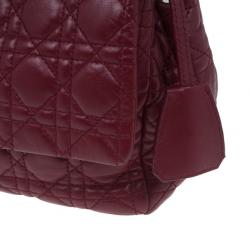مملوكة مسبقًا Dior Maroon Soft Leather Medium Miss Dior Chain Shoulder Bag
